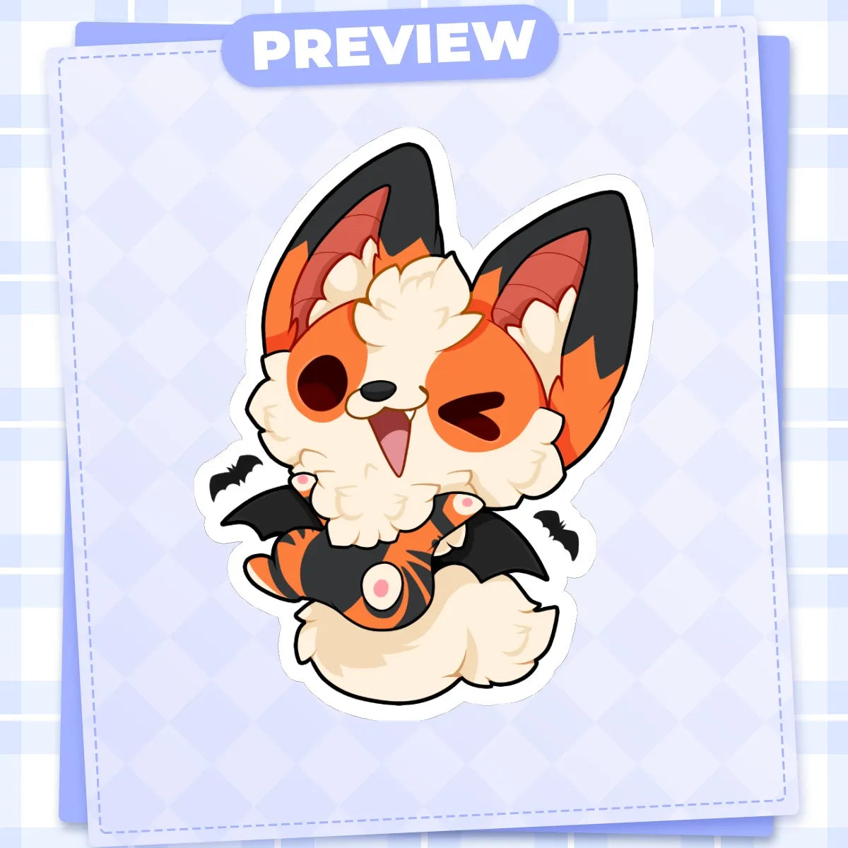 Halloween Dawg - Matte Vinyl Sticker 3"