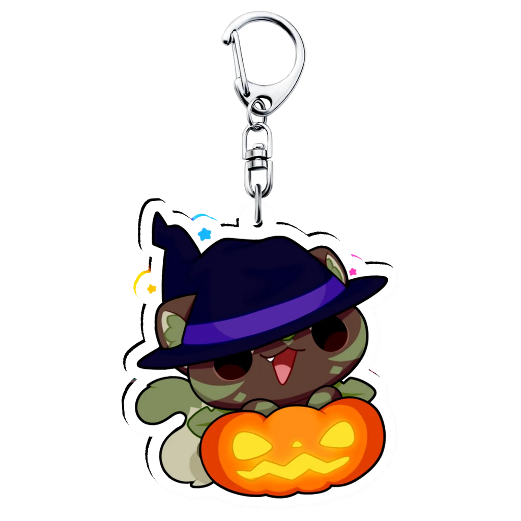 Halloween Bulbacat - Acrylic Keychain 2.3"