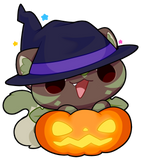 Halloween Bulbacat - Matte Vinyl Sticker 3"