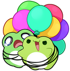 Birthday Frogs - Matte Vinyl Sticker 3"