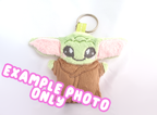 PES Keychain Embroidery File - Yoda