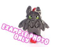 Load image into Gallery viewer, PES Keychain Embroidery File - Nightfury
