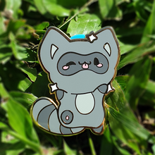 Load image into Gallery viewer, Raccoon Friend - Enamel Pin
