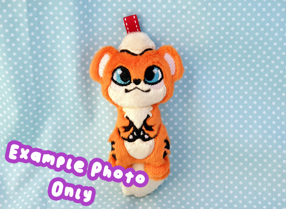 PES Keychain Embroidery File - Fire Dog
