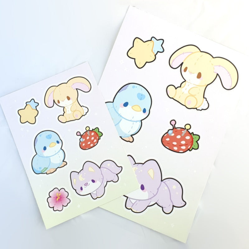 Sticker Sheet - Pastel Plush