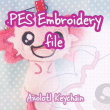 Load image into Gallery viewer, PES Embroidery File - Axolotl
