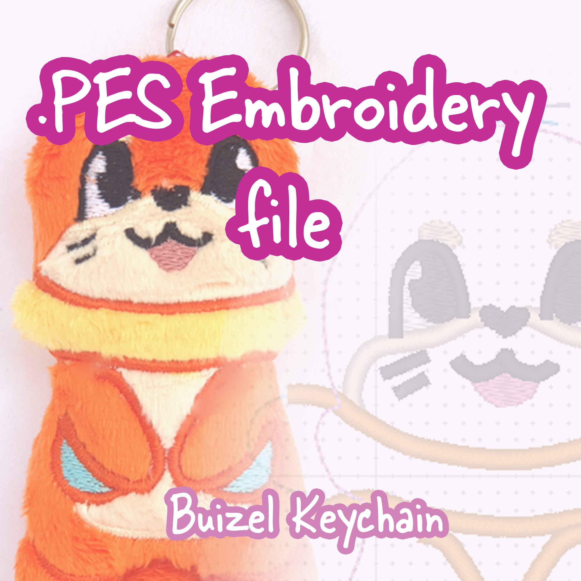 PES Embroidery File - Orange Otter
