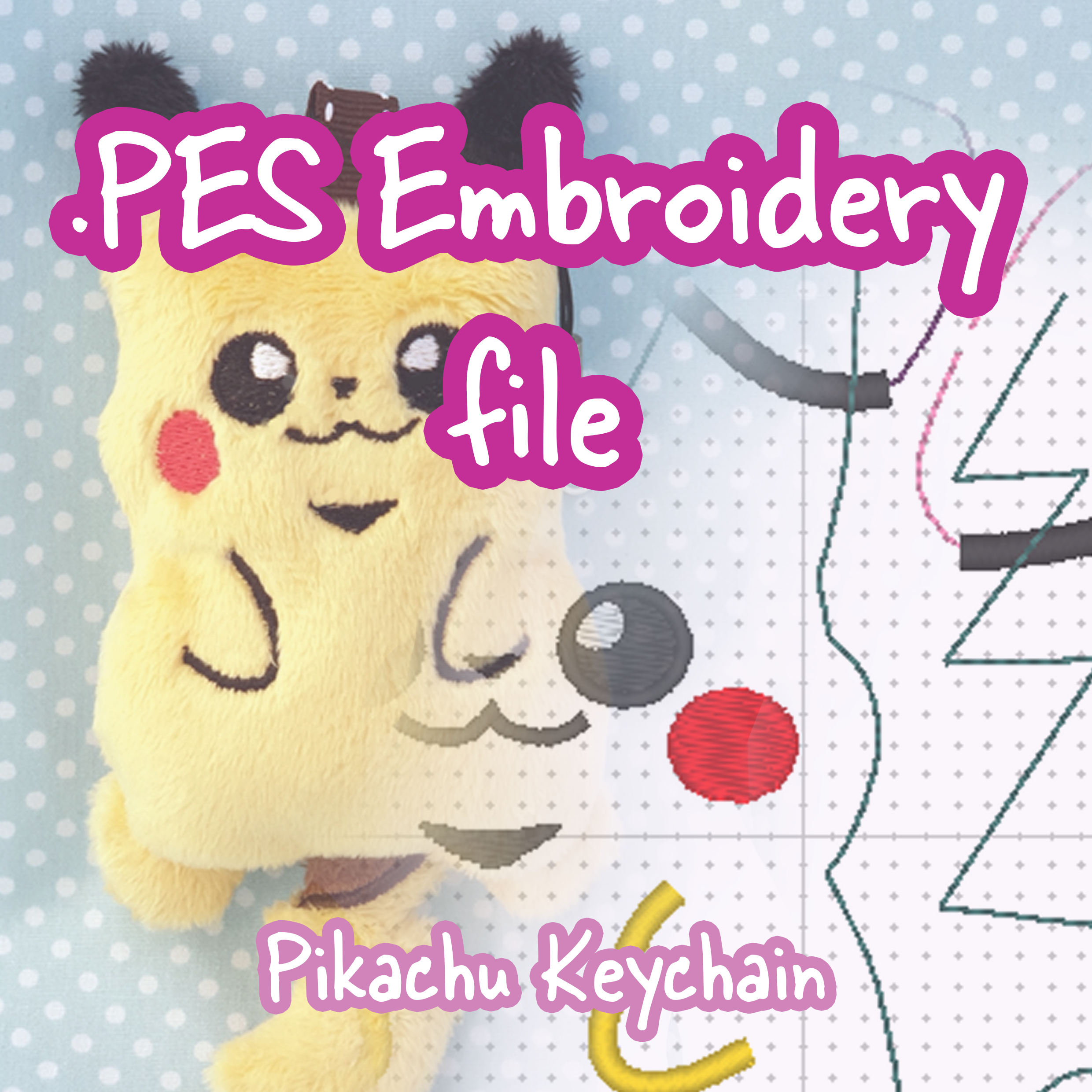 PES Embroidery File - Electric Rat