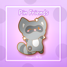 Load image into Gallery viewer, Raccoon Friend - Enamel Pin
