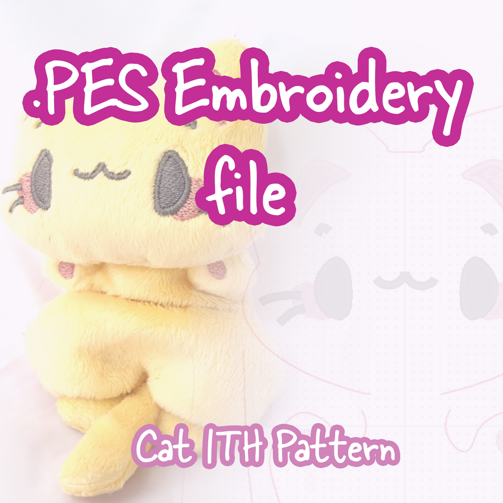 PES Embroidery File - Cat ITH pattern