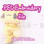 PES Embroidery File - Cat ITH pattern