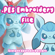 Load image into Gallery viewer, PES Keychain Embroidery File - FrozenCat
