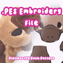 Load image into Gallery viewer, PES Embroidery File - Platypus ITH Pattern
